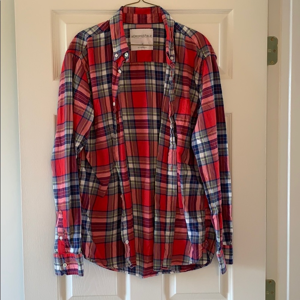 Aeropostale Plaid Button Down